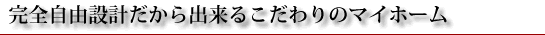 完全自由設計だから出来るこだわりのマイホーム