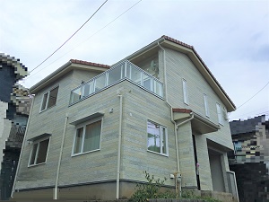 ビルトインガレージプランの家（横浜市）完工